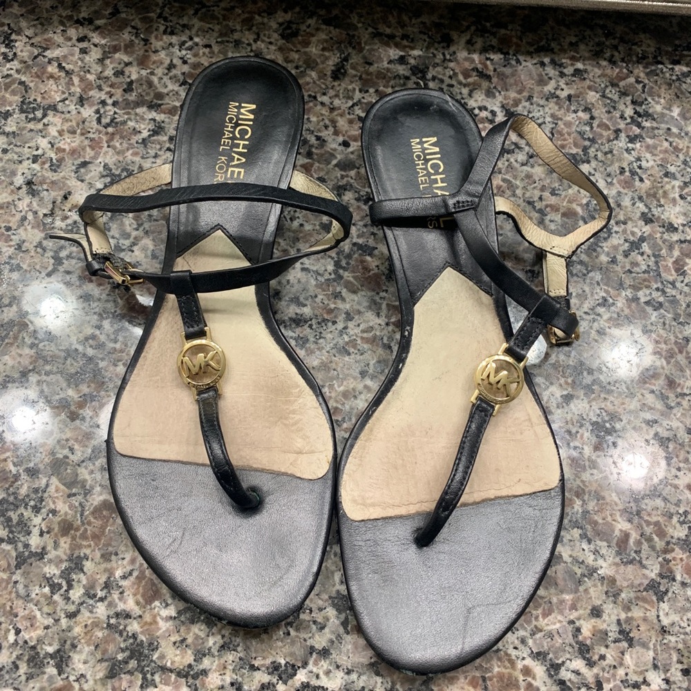 Michael Kors black wedge sandal